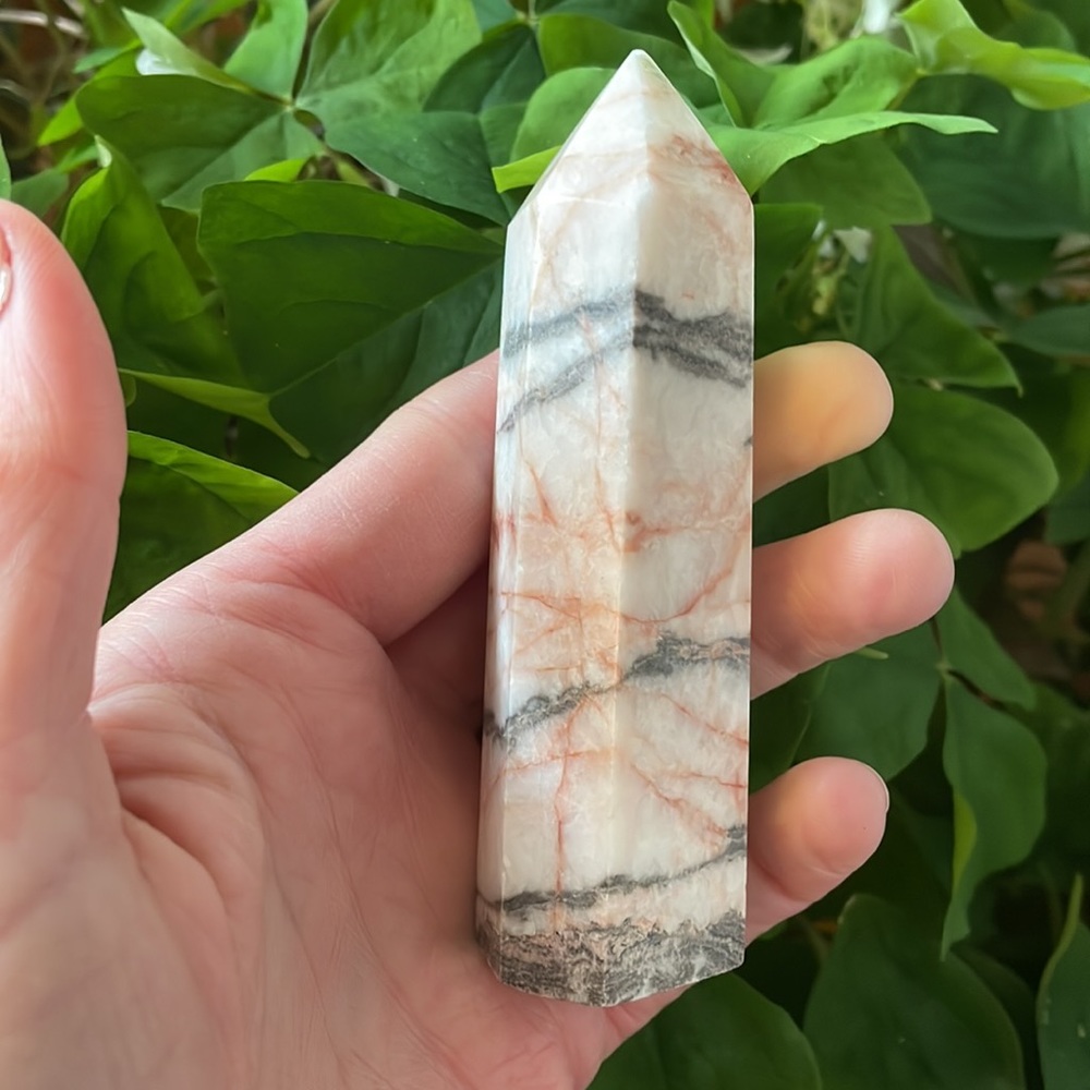 🦓Pink Zebra Jasper Crystal Tower🦓 - Picture 2 of 9